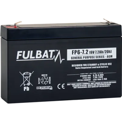 Fulbat FP6-7.2 6V 7.2Ah AGM battery