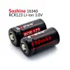 Soshine RCR123 650mAh 3.0V Li-ion rechargeable battery 2-pack