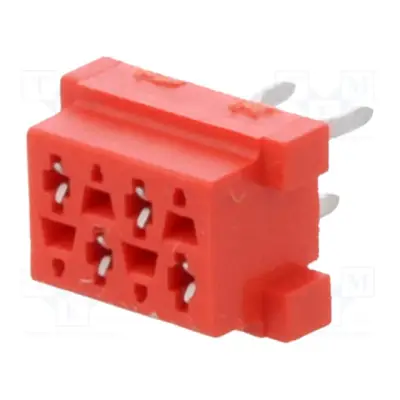 Socket; Micro-MaTch; female; PIN: 4; THT; on PCBs; Pin layout: 2x2