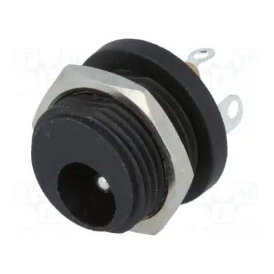 Socket; DC supply; male; 5,5/2,1mm; 5.5mm; 2.1mm; soldering