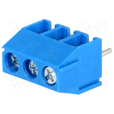 PCB terminal block; angled 90°; 3.5mm; ways: 3; on PCBs; terminal