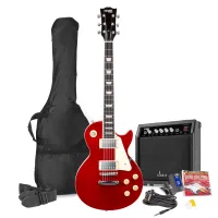 GigKit Electric Guitar Pack LP Style Dark Red