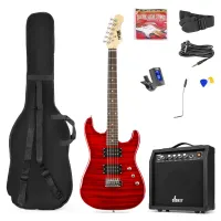 Гитарный набор GigKit Electric Guitar Pack, стеганый стиль, темно-красный