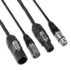 CX07-0.25 Комбинированный кабель с разъемами питания TR - XLR M / Разъем питания TR - XLR F 0.25м