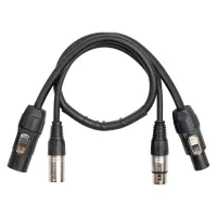 CX13-0.50 Комбинированный кабель питания TR - XLR M / Питание TR - XLR F 0.50м