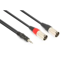 CX322-1 Cable 2x XLR Male - 3.5mm Stereo 1.5m