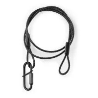Трос страховочный SAF75, 75 см x 3 мм, 30 кг, черный