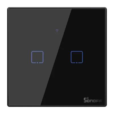 Touch light switch WiFi + RF 433 Sonoff T3 EU TX (2-channel)