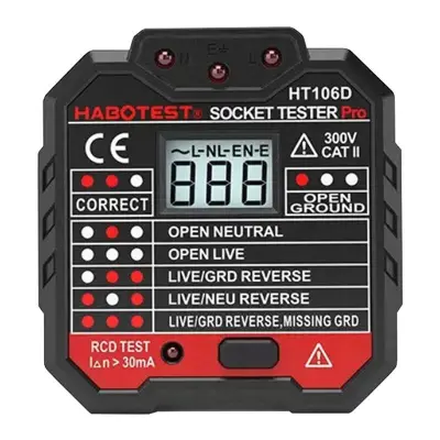 Pistikupesa tester digitaalse ekraaniga Habotest HT106D