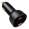 Car charger Baseus Superme, USB, USB-C, 100W (black)