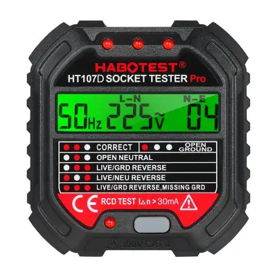 Pistikupesa tester digitaalse ekraaniga Habotest HT107D