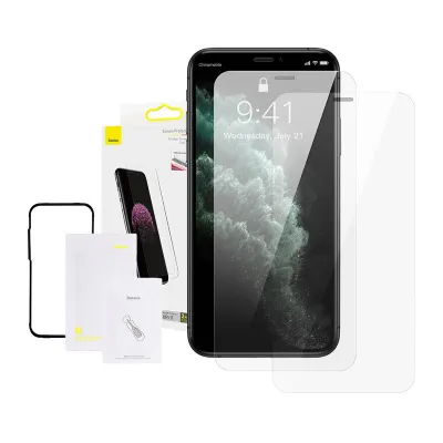 Baseus 0,3 mm täisklaasist karastatud klaasist kaitsekile (2 tk pakis) iPhone XR/11 6,1-tollisele mudelile