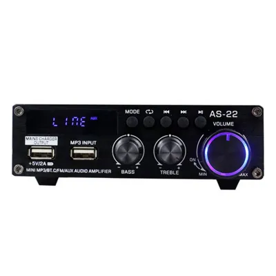 Аудиоусилитель Blitzwolf AS-22, 45 Вт, Bluetooth 5.0, USB + пульт дистанционного управления (черный)