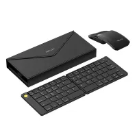 Delux KF10 folding wireless keyboard and MF10PR (QWERTY) mouse set