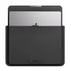 INVZI nahast ümbris / kate koos statiivi funktsiooniga MacBook Pro/Air 15"/16" jaoks (must)