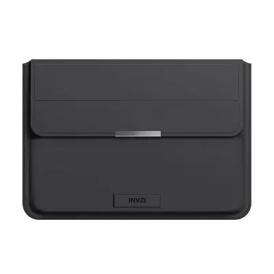 INVZI nahast ümbris / kate koos statiivi funktsiooniga MacBook Pro/Air 15"/16" jaoks (must)