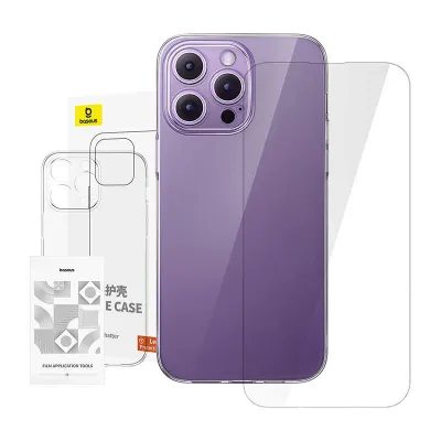 Läbipaistev Baseus iPhone 14 Pro Max ümbris + karastatud klaas