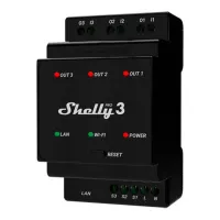 Shelly Pro 3 DIN Rail 3-channel Relay, WiFi/LAN