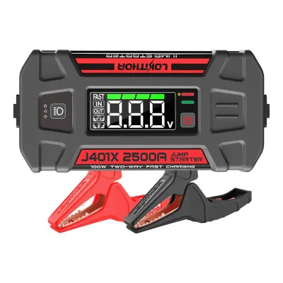 Lokithor J401X käivitusabi / võimendi 2500A + akupank 20000mAh + 4-in-1 taskulamp, töötab -40°C juures