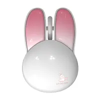 MOFII Wireless Mouse + Bluetooth Rabbit M6DM Glossy (White-Pink)