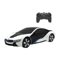 Радиоуправляемая модель автомобиля RASTAR R/C 1:24 BMW i8 - чувствительная к УФ-излучению (белый и желтый)