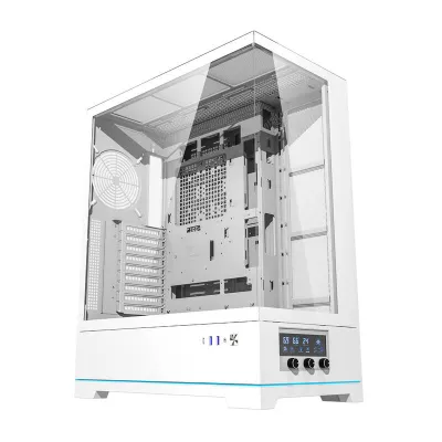 Darkflash DY451L arvutikorpus ilma ventilaatoriteta (valge)