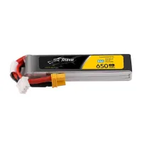 LiPo akumulaator Tattu 2s 650mAh 95C 7.6V HV z XT30 Pikk-pakend