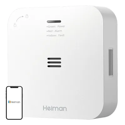 Traadita ühendusega CO-alarm Heiman HM-720ES-W, ühendatud