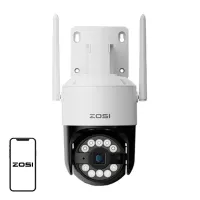 ZOSI C296 WiFi 8MP двойная Pan Tilt IP66 уличная камера + карта microSD 32 ГБ