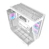 Компьютерный корпус Darkflash DY470 (белый) + 4 вентилятора + кронштейн для видеокарты