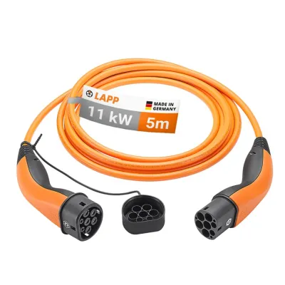 Type 2 Charging Cable, up to 11 kW, 5 m, orange