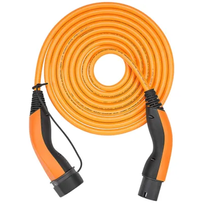 Type 2 Self-Retracting Charging Cable, up to 11 kW, 5 m, orange