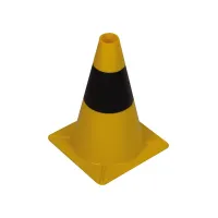 Желто-черный дорожный конус 30 см