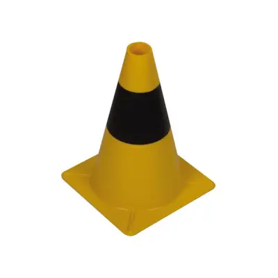 Yellow/black traffic cone 30cm