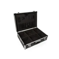 Aluminum frame tool case 455 x 330 x 152mm, black