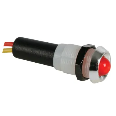 LED LAMP 24V RED - CHROME HOUSING