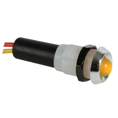 LED LAMP 24V YELLOW - CHROME HOUSING