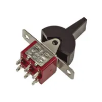 VERTICAL PCB PADDLE SWITCH DPDT (ON)-OFF-(ON)