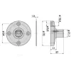 Base for LED tube: diam.25mm, black ( Werma )