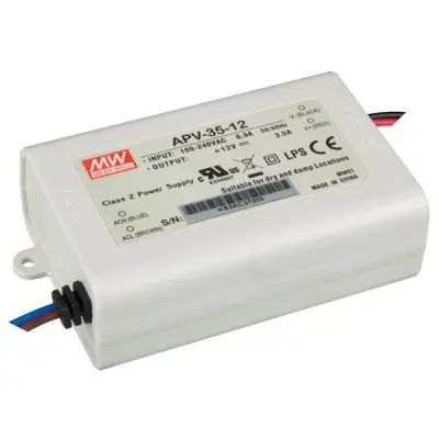 Konstantse vooluga LED-toiteplokk - ühe väljundiga - 35 W - 12V
