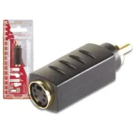 S-VHS adapter: 4P MINI-DIN socket - RCA plug, gold