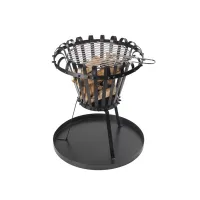 Корзина для углей с поддоном для сбора золы - круглая