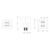 USB B FEMALE, SINGLE CONNECTOR 180°, PCB MOUNT