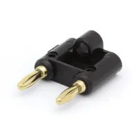 Double banana plug - black