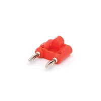 Double banana plug. Red