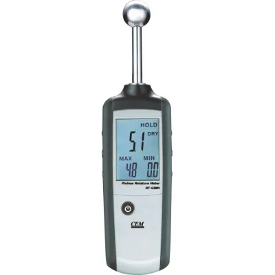 Pinless material moisture meter
