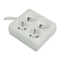 Võrgutoite pikendusmoodul  4 pesa - nelinurkne