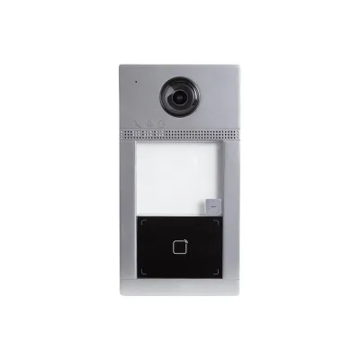 1-button IP; metal video door phone clock - grey - PoE
