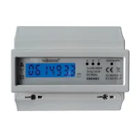 3-фазный 7-модульный DIN-реечный счетчик кВт⋅ч