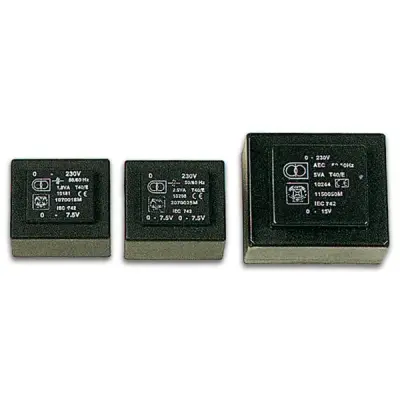 Korpusega trafo: 5VA 1 x 7.5V / 1 x 0.667A